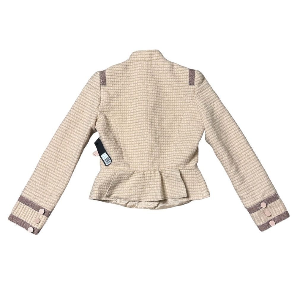 Marc Jacobs Y2K 100% Wool Tweed & Velour Peplum Jacket Size Small NWT - Picture 3 of 16